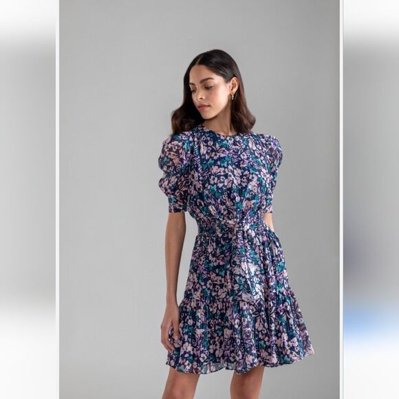 Shoshanna Waverly Mini Dress in Bold Floral Print - Picture 1 of 8